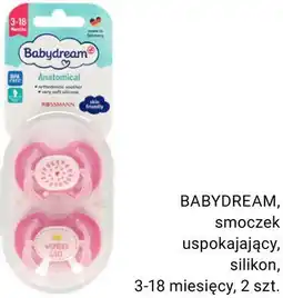 Rossmann BABYDREAM, smoczek uspokajający, silikon, 3-18 miesięcy, 2 szt oferta