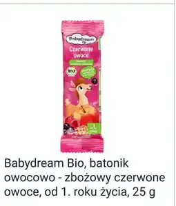 Rossmann Babydream Bio, batonik owocowo - zbożowy czerwone owoce, od 1. roku życia oferta