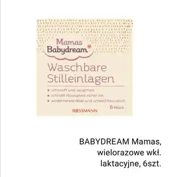 BABYDREAM Mamas, wielorazowe wkł. laktacyjne, 6szt