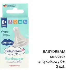 Rossmann BABYDREAM smoczek antykolkowy 0+, 2 szt oferta