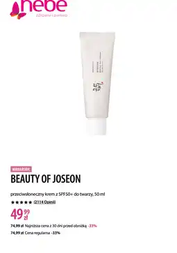 Hebe BEAUTY OF JOSEON przeciwsłoneczny krem z SPF50+ do twarzy, 50 ml oferta