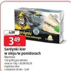 E.Leclerc Sardynki Kier w oleju/w pomidorach Marimax oferta