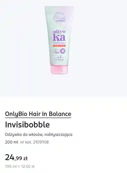 Rossmann OnlyBio Hair In Balance Invisibobble Odżywka do włosów, nabłyszczająca oferta