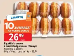 E.Leclerc Pączki lukrowane z marmoladą o smaku różanym Cukiernia E. Leclerc oferta