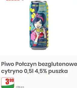 Dino Piwo Połczyn bezglutenowe cytryno 0,5l 4,5% puszka oferta