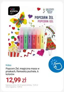 Smyk Popcorn Żel magiczna masa w pisakach flamastry puchate 6 kolorów Kidea oferta