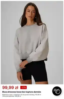 4F Bluza dresowa loose bez kaptura damska oferta