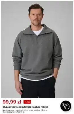Bluza dresowa regular bez kaptura męska 4F