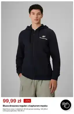 4F Bluza dresowa regular z kapturem męska 4F oferta