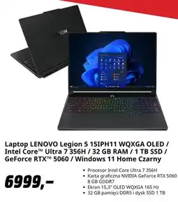 Media Markt Laptop Lenovo Legion 5 15IPH11 Wqxga Oled oferta