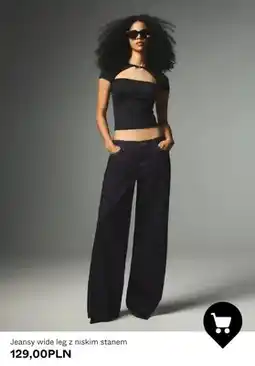 Bershka Jeansy wide leg z niskim stanem oferta