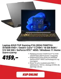 Media Markt Laptop Asus Tuf Gaming F16 (2024) FX607VU-I5165W oferta