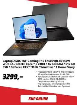 Media Markt Laptop Asus Tuf Gaming F16 FX607VJB-RL143W oferta