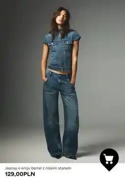 Bershka Jeansy o kroju barrel z niskim stanem oferta