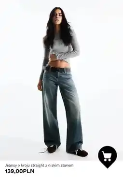 Bershka Jeansy o kroju straight z niskim stanem oferta