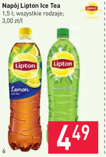 Stokrotka Napój Lipton Ice Tea 1,5l oferta