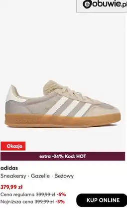 eobuwie adidas Sneakersy · Gazelle · Beżowy oferta
