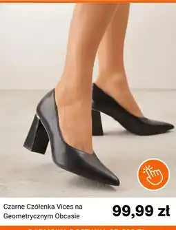 Born2be Czarne Czółenka Vices na Geometrycznym Obcasie oferta