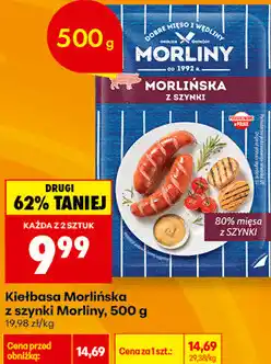 Biedronka Kiełbasa Morlińska z szynki Morliny oferta