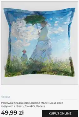 Home&You Poszewka z nadrukiem Madame Monet 45x45 cm z motywem z obrazu Claude'a Moneta Home & You oferta
