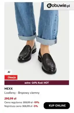 eobuwie Loafersy brązowy ciemny Mexx oferta