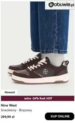 eobuwie Sneakersy brązowe Nine West oferta