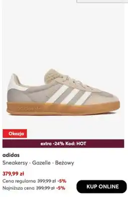 eobuwie Sneakersy Gazelle beżowy Adidas oferta