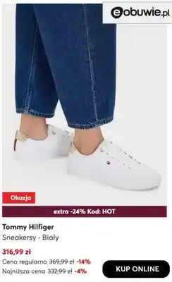 eobuwie Sneakersy białe Tommy Hilfiger oferta