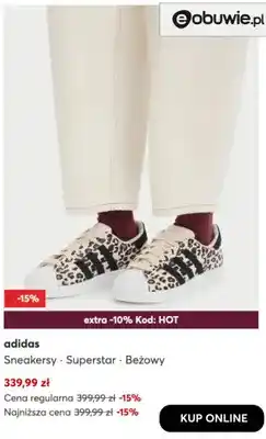 eobuwie Sneakersy Superstar beżowy Adidas oferta