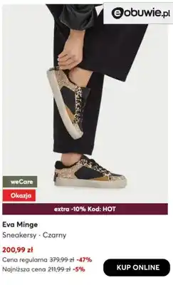 eobuwie Sneakersy czarne Eva Minge oferta