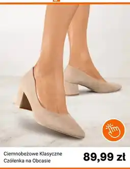 Born2be Ciemnobeżowe klasyczne czółenka na obcasie Born2be oferta