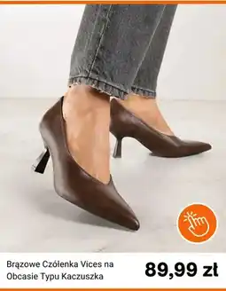 Born2be Brązowe czółenka Vices na obcasie typu kaczuszka oferta