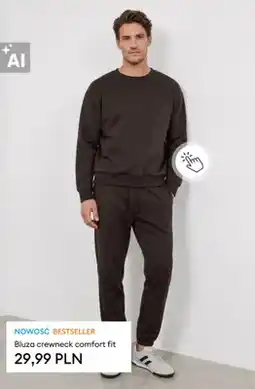 Sinsay Bluza crewneck comfort fit oferta