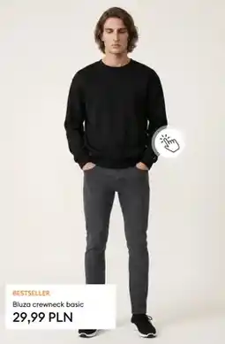 Sinsay Bluza crewneck basic oferta