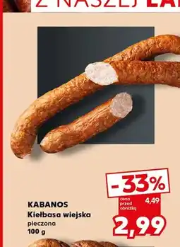 Kaufland Kiełbasa wiejska pieczona Kabanos oferta