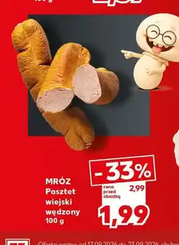 Kaufland Pasztet wiejski wędzony Mróz oferta