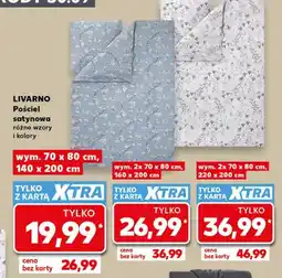 Kaufland Pościel satynowa Livarno 70x80 cm 140x200 oferta