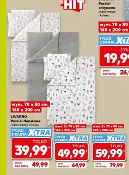 Kaufland Pościel flanelowa Livarno 70x80 cm 140x200 oferta