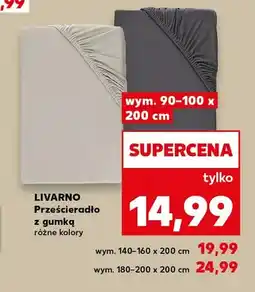 Kaufland Prześcieradło z gumką Livarno 90-100x200 cm oferta