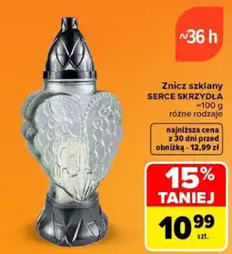 Carrefour Znicz szklany SERCE SKRZYDŁA oferta
