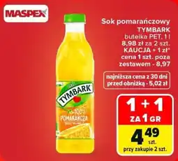 Carrefour Sok pomarańczowy TYMBARK oferta