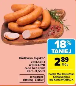 Carrefour Kiełbasa Śląska Z Naszej Wędzarni oferta