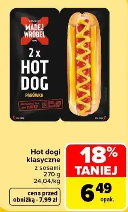 Carrefour Madej Wróbel Hot Dog Parówka oferta