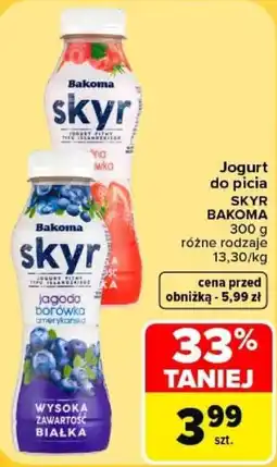 Carrefour Jogurt do picia SKYR BAKOMA oferta