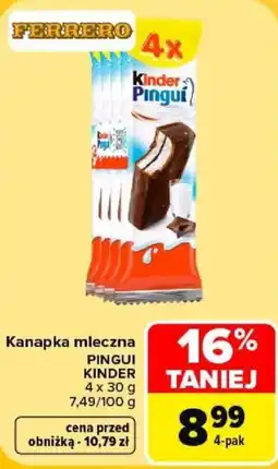 Carrefour Kanapka mleczna PINGUI KINDER oferta
