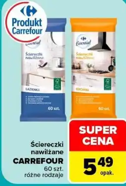 Carrefour Ściereczki nawilżane Carrefour oferta