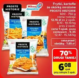 Carrefour Frytki, kartofle ze skórką mrożone proste historie oferta