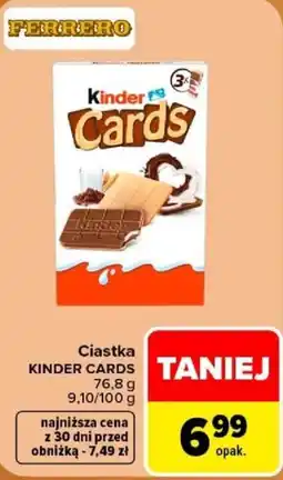 Carrefour Ciastka Kinder Cards oferta