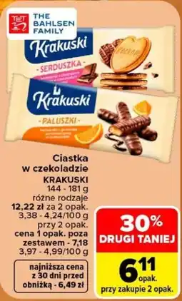 Carrefour Ciastka w czekoladzie Krakuski oferta