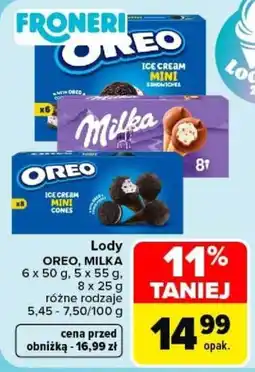 Carrefour Lody OREO, MILKA oferta